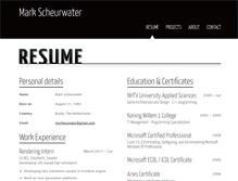 Tablet Screenshot of markscheurwater.com